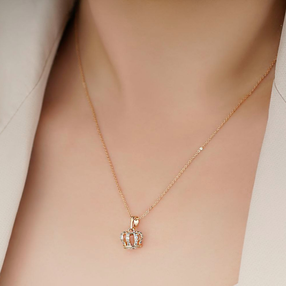 خرید و قیمت گردنبند ژوپینگ طرح تاج - Crown-design-choker-necklace
