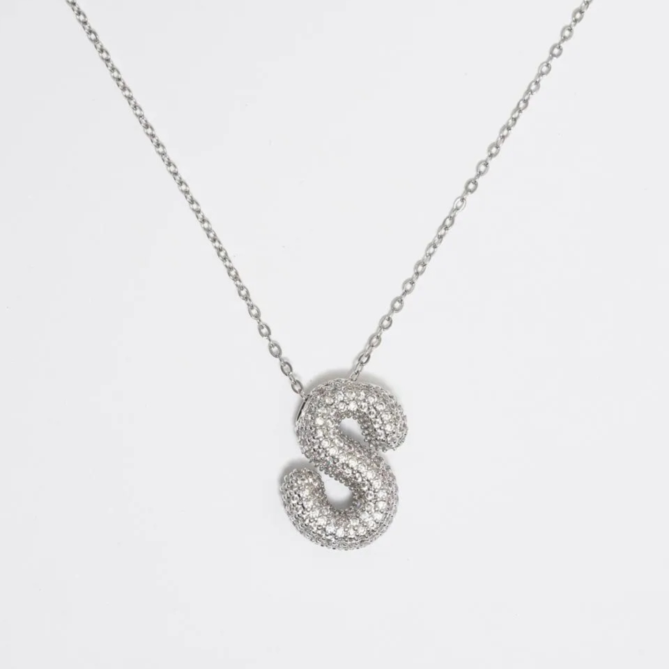 خرید و قیمت گردنبند حرف S استیل - Steel-letter-S-necklace