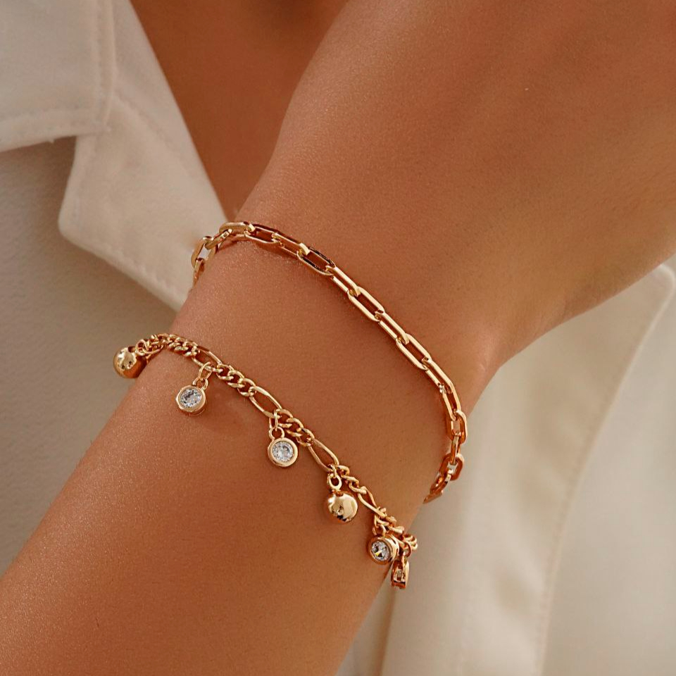 دستبند دولاین ژوپینگ - Double-Line-Bracelet-Xuping