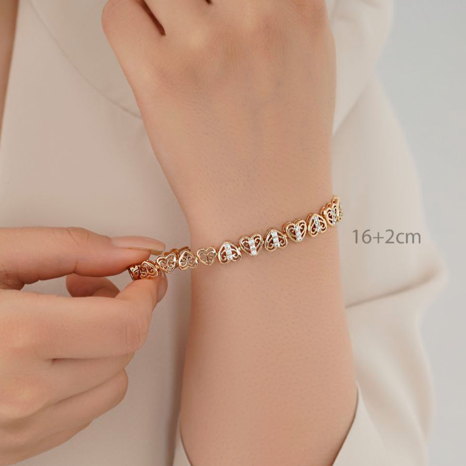 خرید و قیمت دستبند ژوپینگ قلب موازی - Parallel-Heart-Xuping-Bracelet